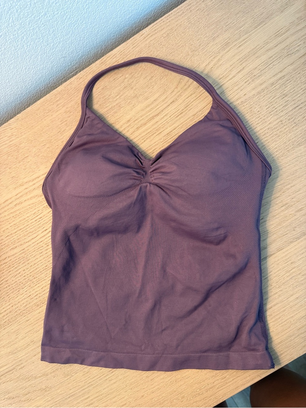 DFYNE impact longline strappy top in color grape